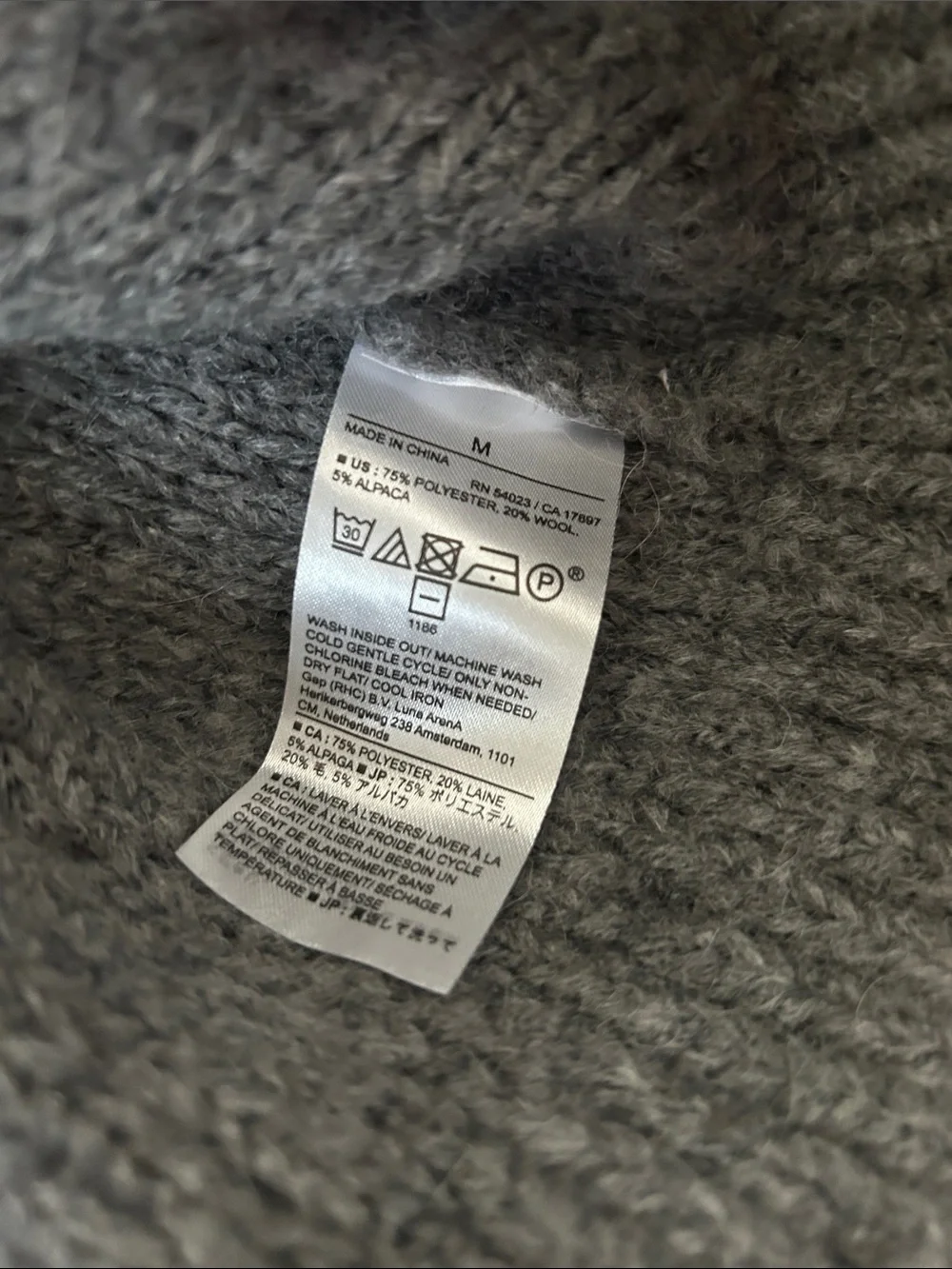 Banana Republic Gray women’s size M Cozy Cowl-Neck Sweater